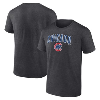 Men's Charcoal Chicago Cubs Team Lockup T-Shirt
