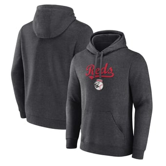 Men's Charcoal Cincinnati Reds Team Lockup Hoodie