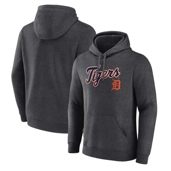 Men's Charcoal Detroit Tigers Team Lockup Hoodie
