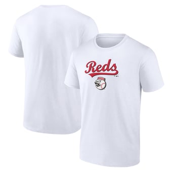 Men's White Cincinnati Reds Team Lockup T-Shirt