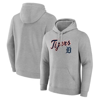 Men's Gray Detroit Tigers Team Lockup Hoodie