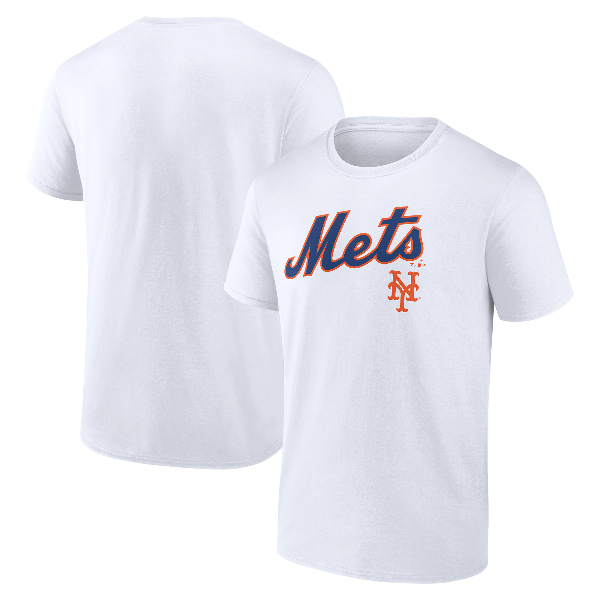 Men's White New York Mets Team Lockup T-Shirt
