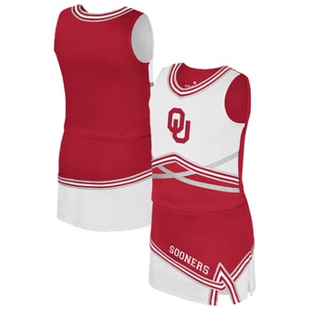 Girls Youth Colosseum Crimson Oklahoma Sooners Lollipop Park Cheer Two-Piece Set