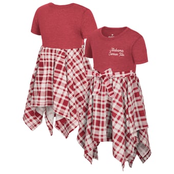 Girls Toddler Colosseum Crimson Alabama Crimson Tide Marceline Plaid Dress