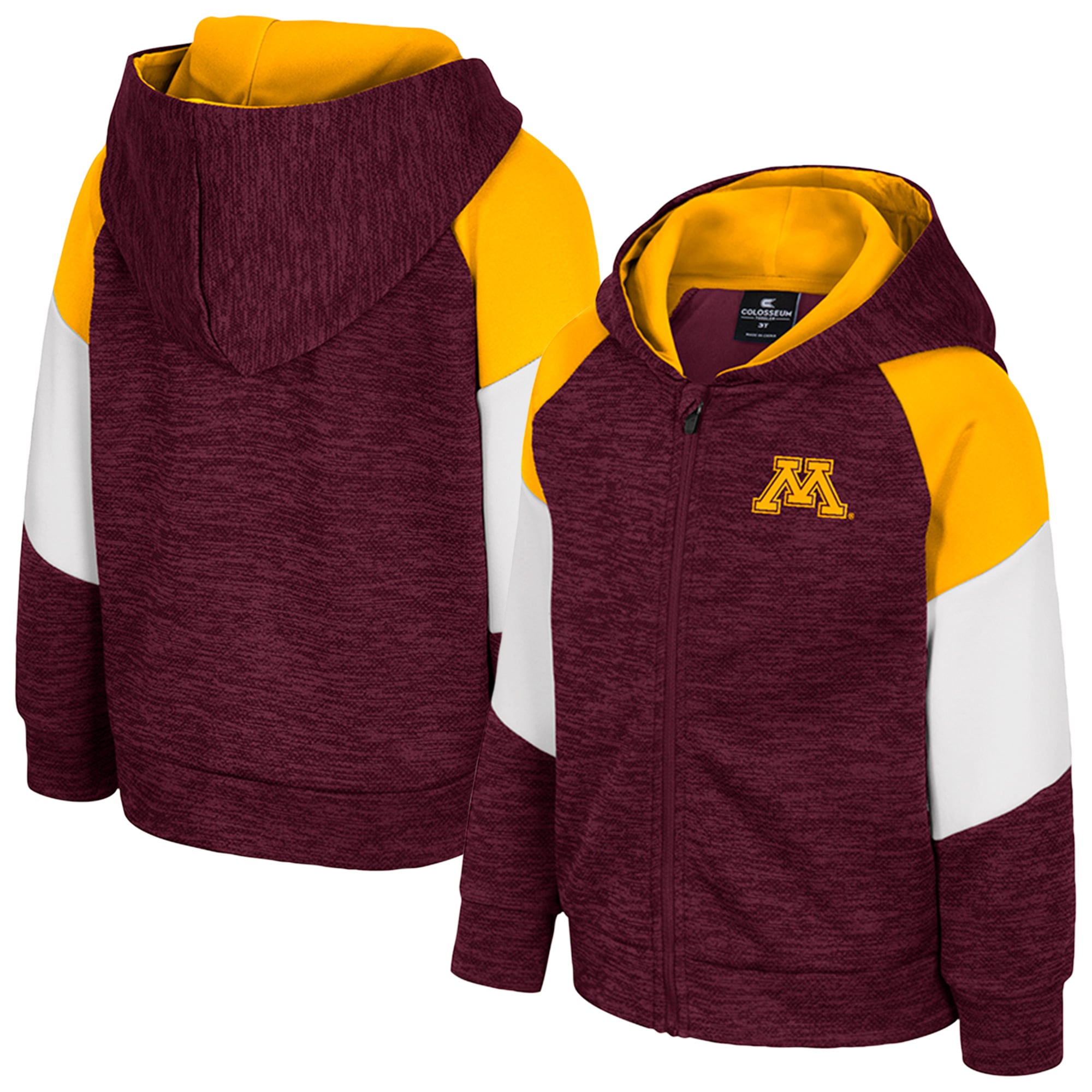 Toddler Colosseum Maroon Minnesota Golden Gophers Spirit Hollow Full-Zip Hoodie