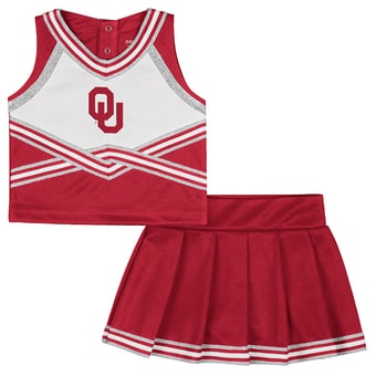 Girls Toddler Colosseum Crimson Oklahoma Sooners Lollipop Park Cheer Two-Piece Set
