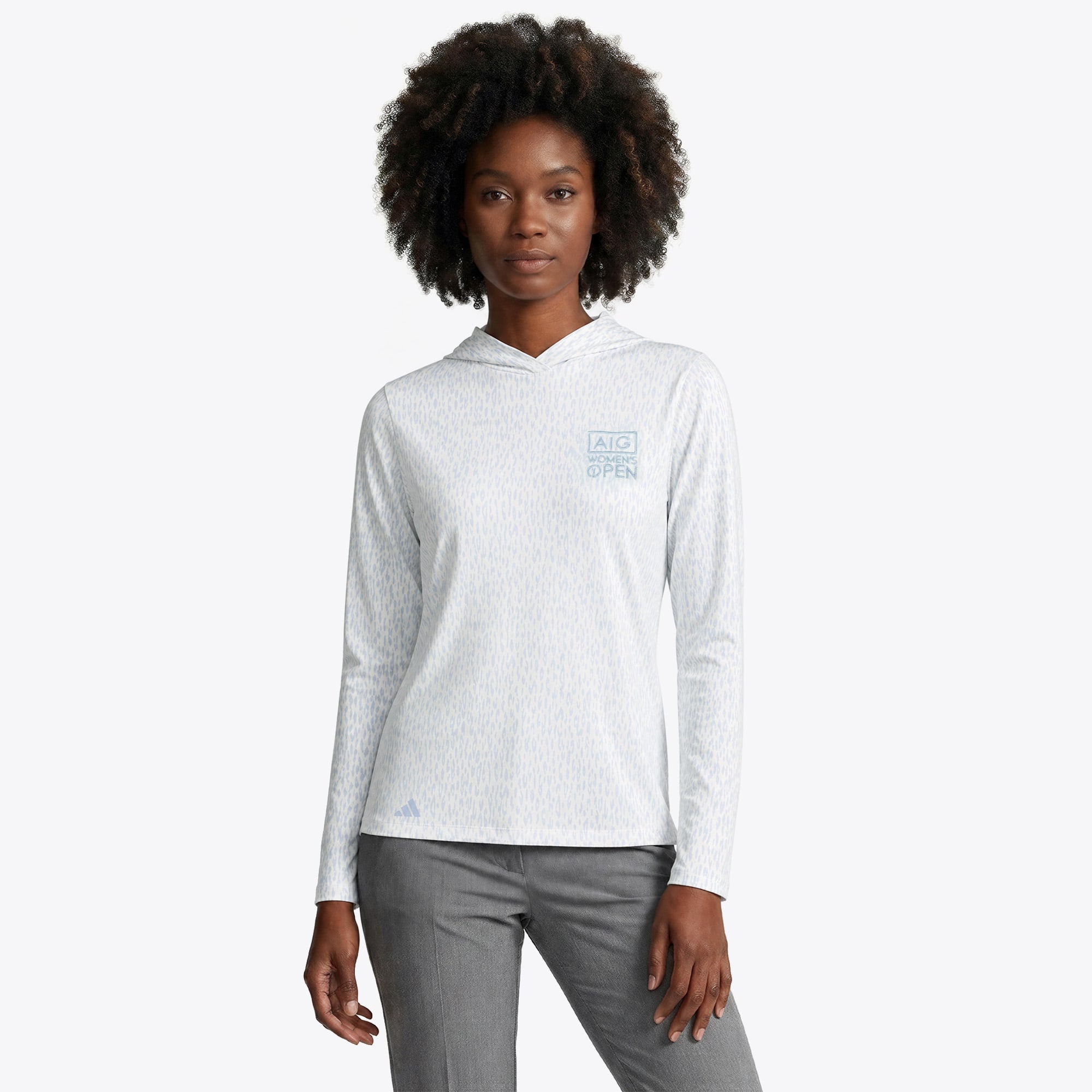 Sudadera con capucha estampada Adidas Ultimate365 para mujer - Celeste - Mujer