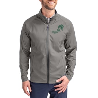 Men's Cutter & Buck Gray NDSU Bison Adapt Eco Hybrid Recycled Full-Zip Jacket