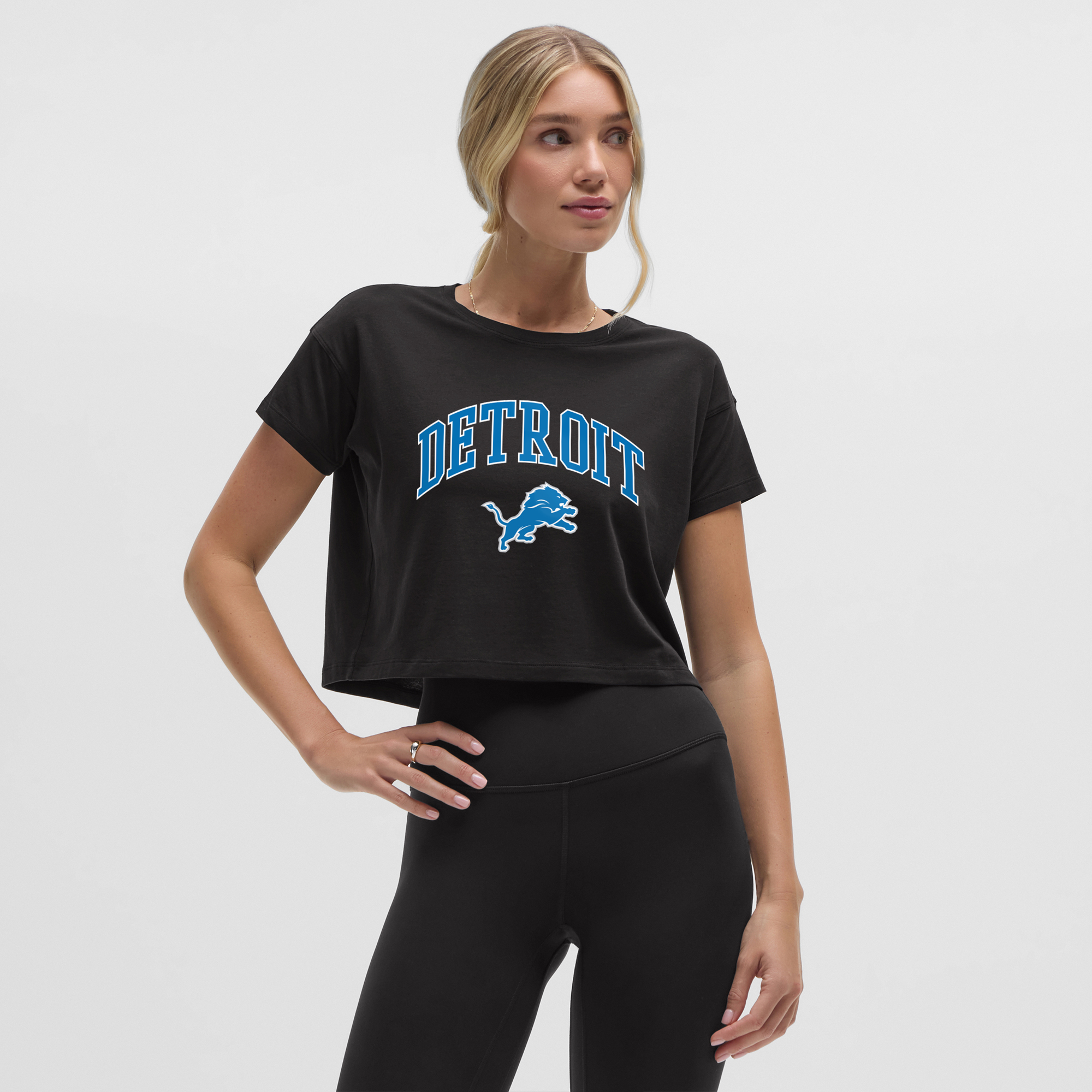 Women's lululemon Black Detroit Lions Cates T-Shirt