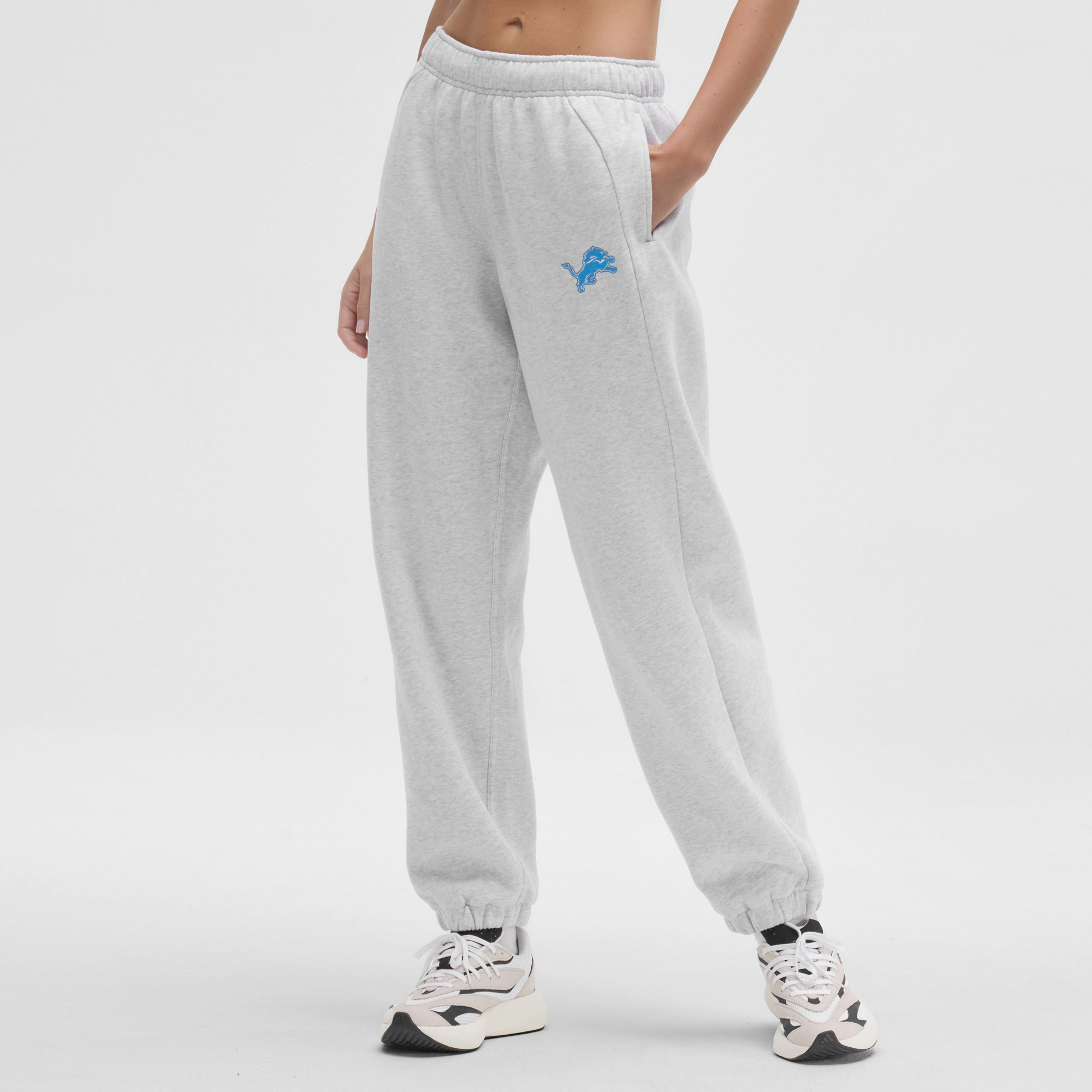 Women's lululemon Heathered Core Ultra Light Grey Detroit Lions Scuba Mid-Rise Oversized Jogger