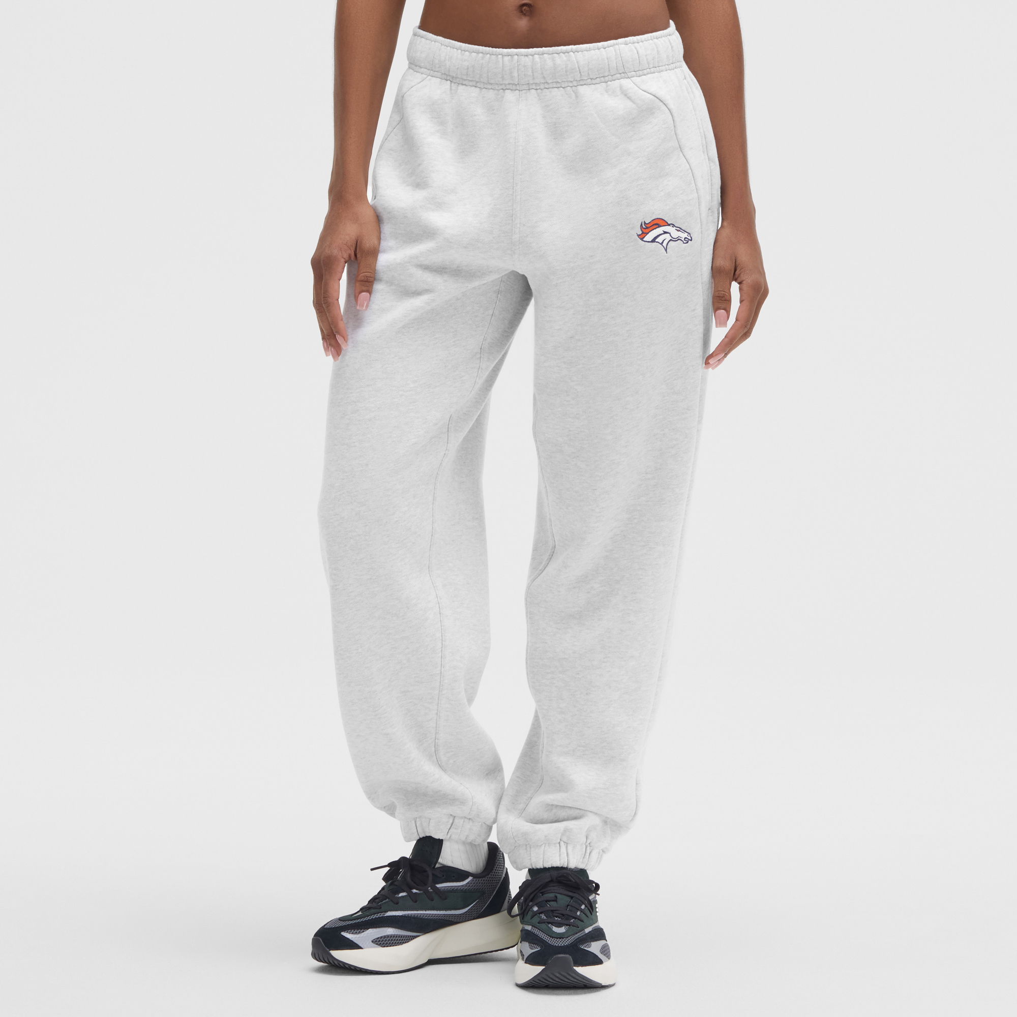 Women's lululemon Heathered Core Ultra Light Grey Denver Broncos Scuba Mid-Rise Oversized Jogger