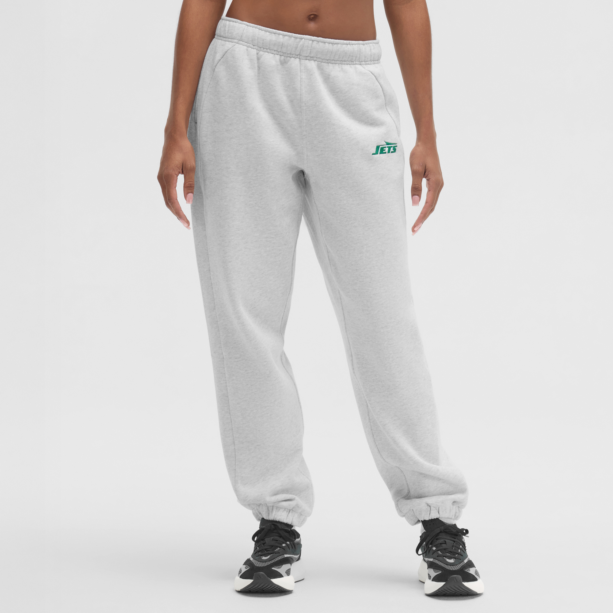 Women's lululemon Heathered Core Ultra Light Grey New York Jets Scuba Mid-Rise Oversized Jogger