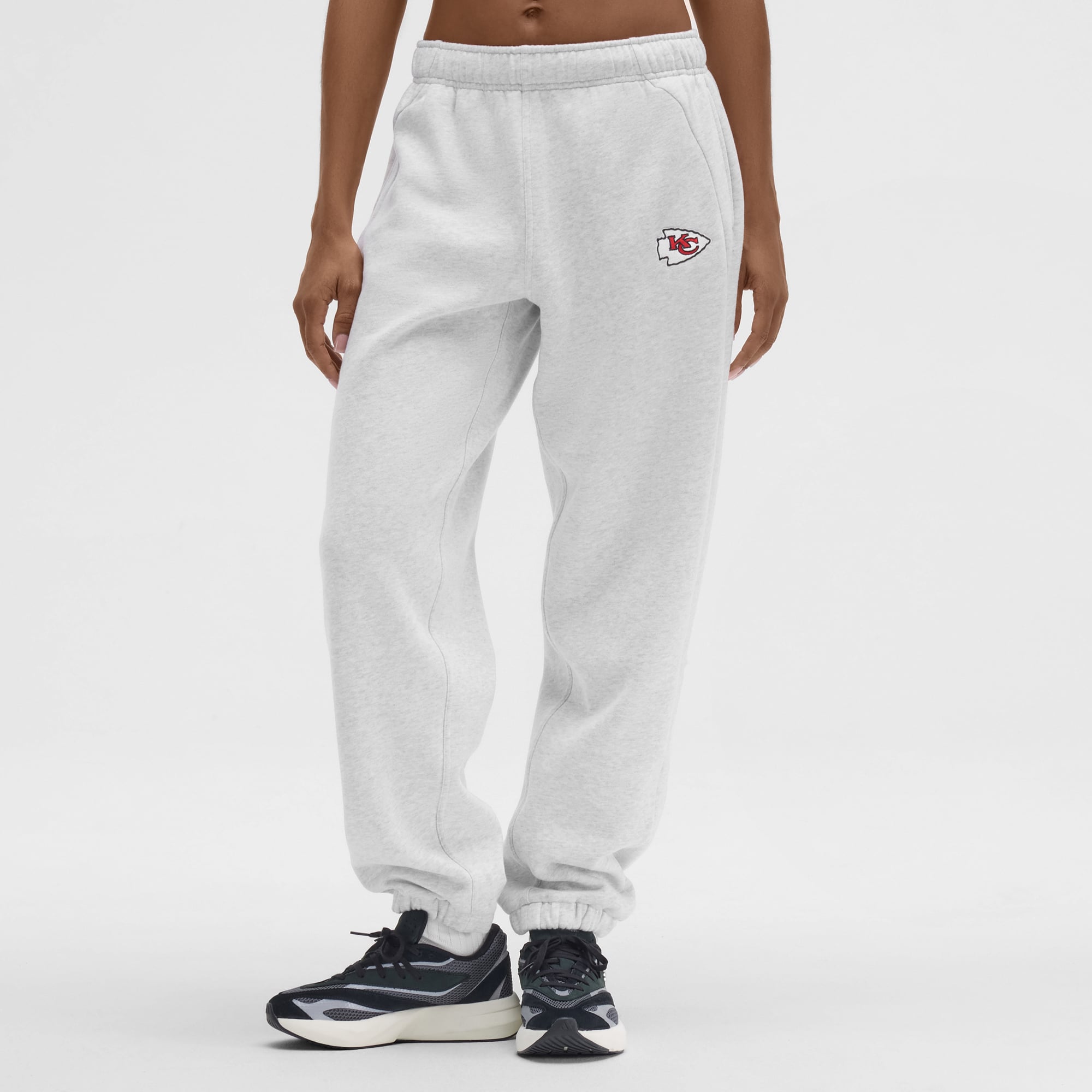 Pantalon de jogging surdimensionné taille mi-haute Scuba gris clair ultra chiné pour femme de lululemon, des Kansas City Chiefs