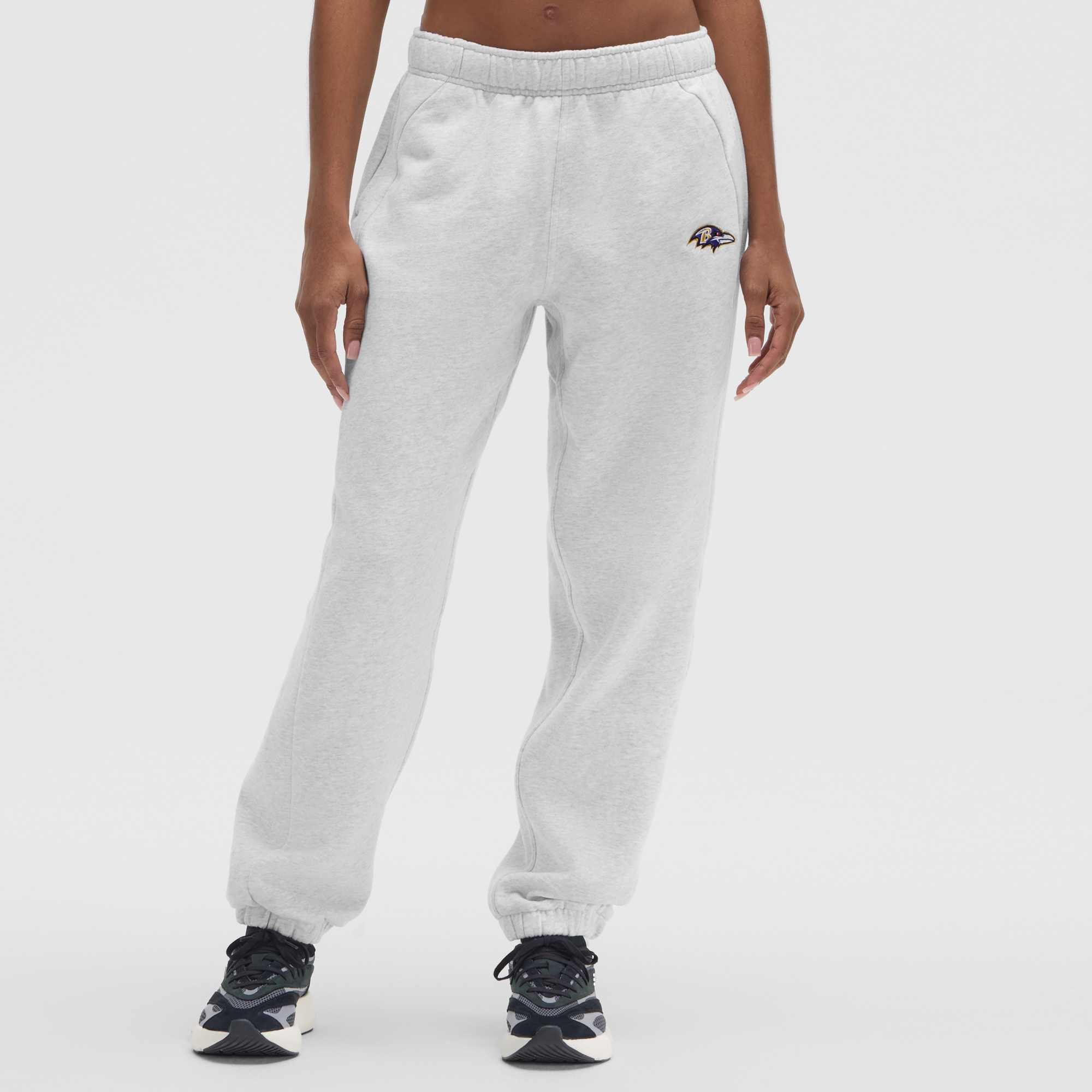 Women's lululemon Heathered Core Ultra Light Grey Baltimore Ravens Scuba Mid-Rise Oversized Jogger