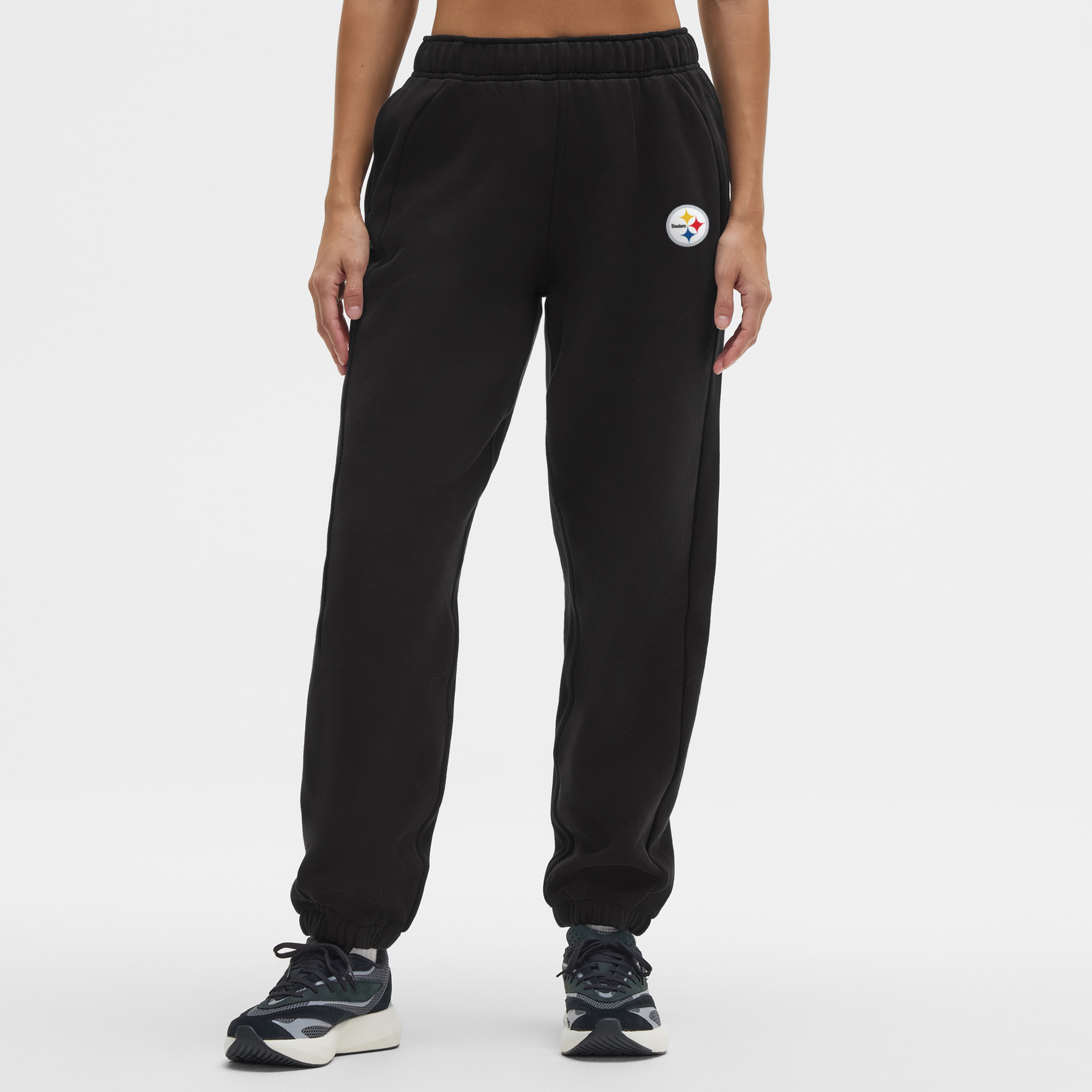 Women's lululemon Black Pittsburgh Steelers Scuba Mid-Rise Oversized Jogger