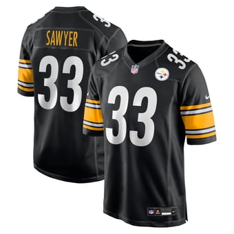 Men's Nike Jack Sawyer  Black Pittsburgh Steelers Team Game Jersey