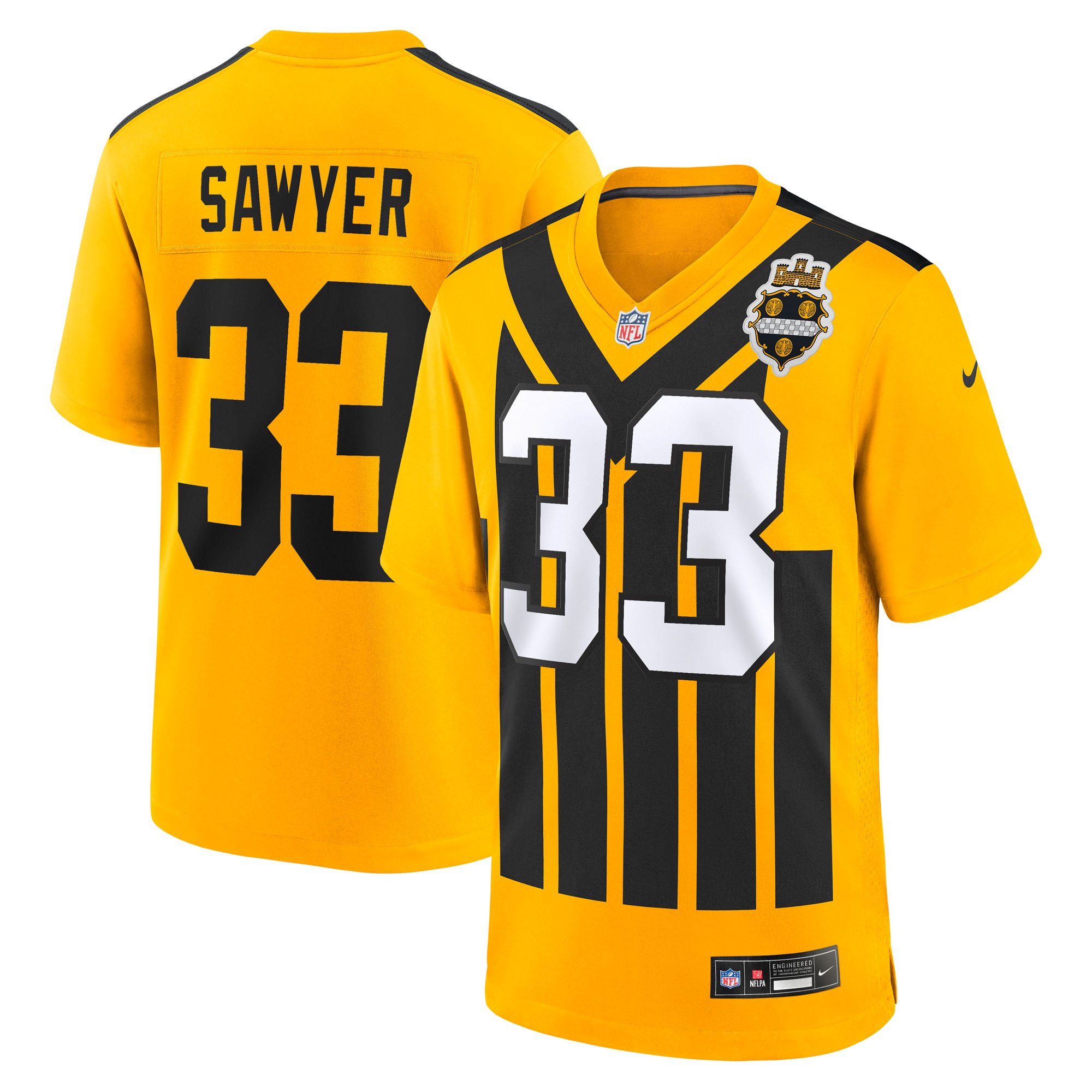 Men's Nike Jack Sawyer Gold Pittsburgh Steelers Alternate Game Jersey