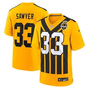 Men's Nike Jack Sawyer  Gold Pittsburgh Steelers Alternate Game Jersey