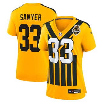 Women's Nike Jack Sawyer  Gold Pittsburgh Steelers Alternate Game Jersey