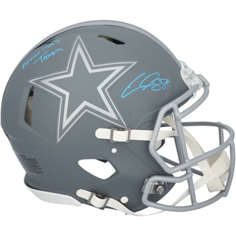 "CeeDee Lamb Dallas Cowboys Autographed Riddell Slate Speed Authentic Helmet with ""America's Team"" Inscription"