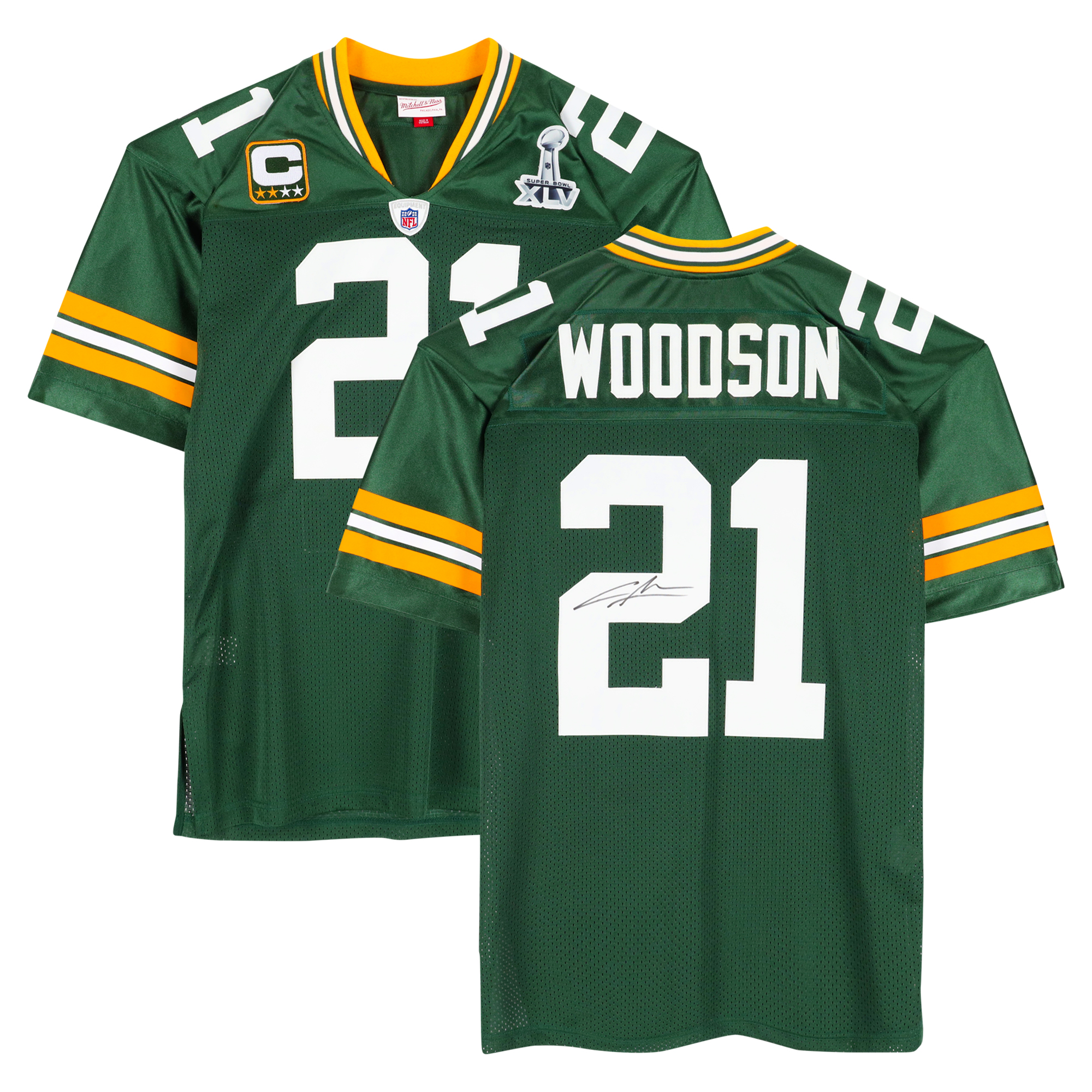 Charles Woodson Green Bay Packers Autographed Green Mitchell & Ness 2010 Authentic Jersey