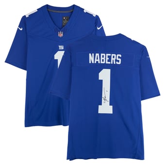 Malik Nabers New York Giants Autographed Royal Nike Vapor F.U.S.E. Limited Jersey