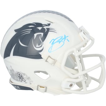 Bryce Young Carolina Panthers Autographed Riddell 2024 Salute To Service Speed Mini Helmet