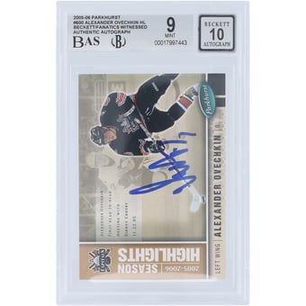 Alexander Ovechkin Washington Capitals Autographed 2005-06 Upper Deck Parkhurst Season Highlights #600 Beckett Fanatics Witnessed Authenticated / Rookie Card