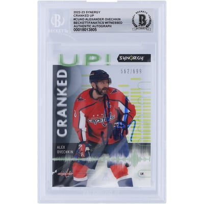 Alexander Ovechkin Washington Capitals Autographed 2022-23 Upper Deck Synergy Cranked Up #CU-AO #/699 Beckett Fanatics Witnessed Authenticated Card