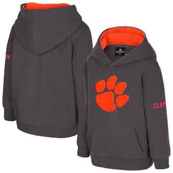 Toddler Colosseum  Charcoal Clemson Tigers Big Logo Fleece Pullover Hoodie