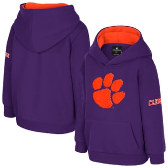 Toddler Colosseum  Purple Clemson Tigers Big Logo Fleece Pullover Hoodie