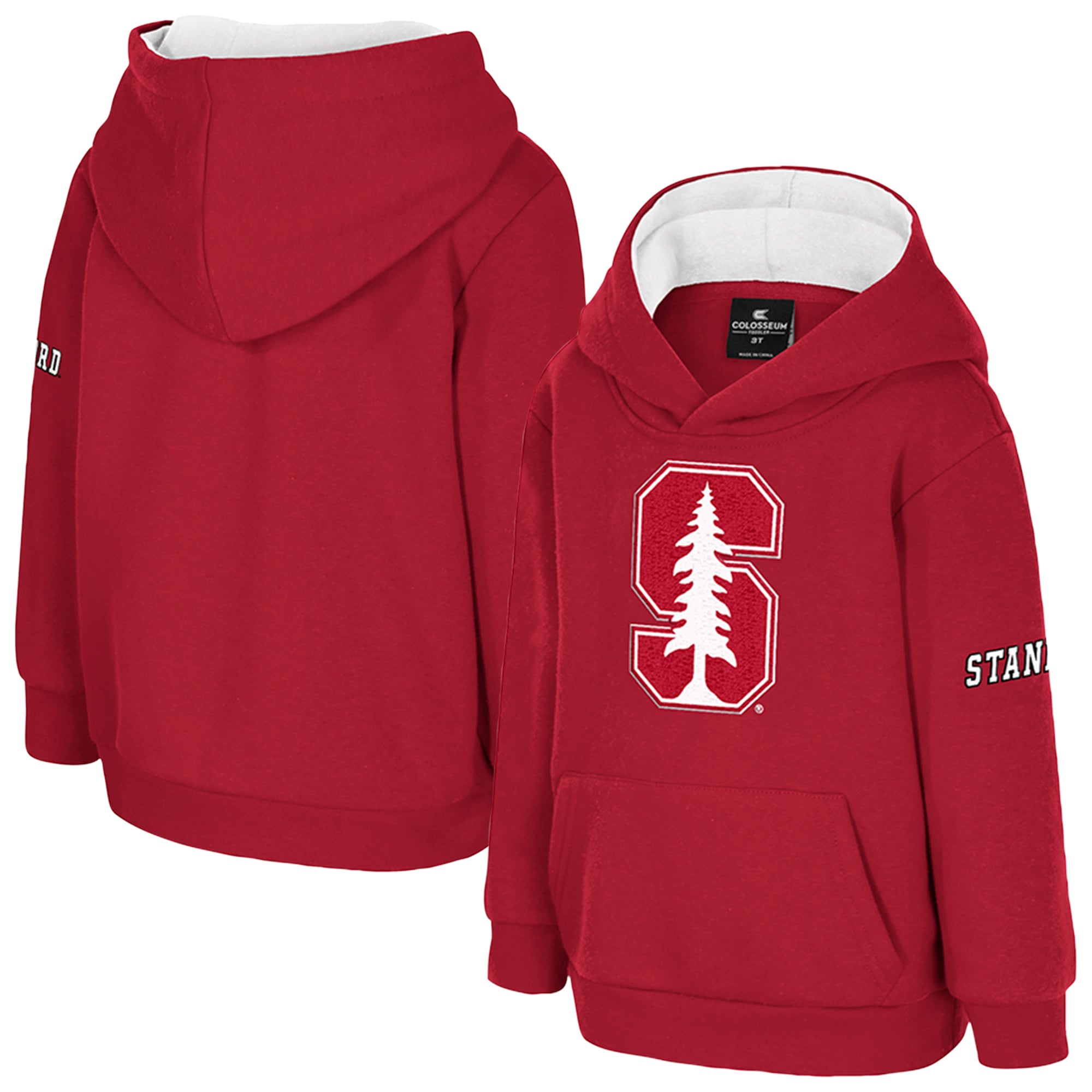 Toddler Colosseum Cardinal Stanford Cardinal Big Logo Fleece Pullover Hoodie