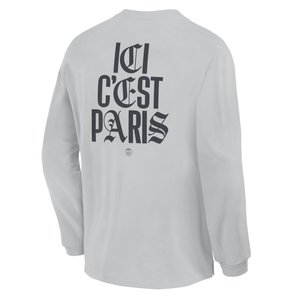 T-shirt manches longues Paris Saint-Germain - Gris glacier - Homme, vue 4