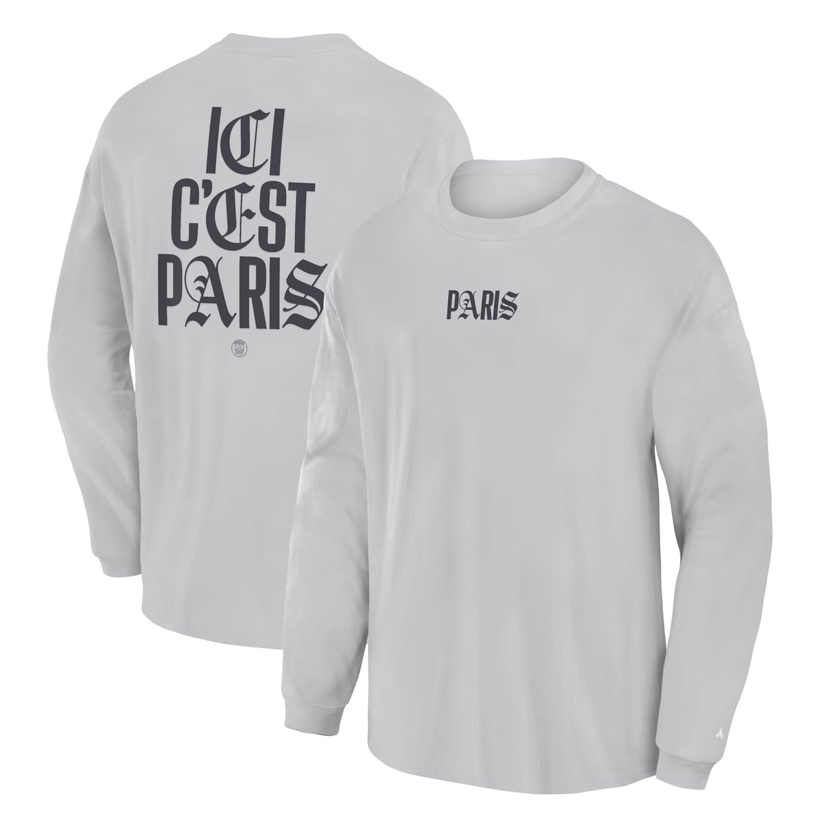 T-shirt manches longues Paris Saint-Germain - Gris glacier - Homme