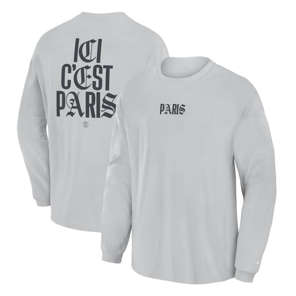 T-shirt manches longues Paris Saint-Germain - Gris glacier - Homme