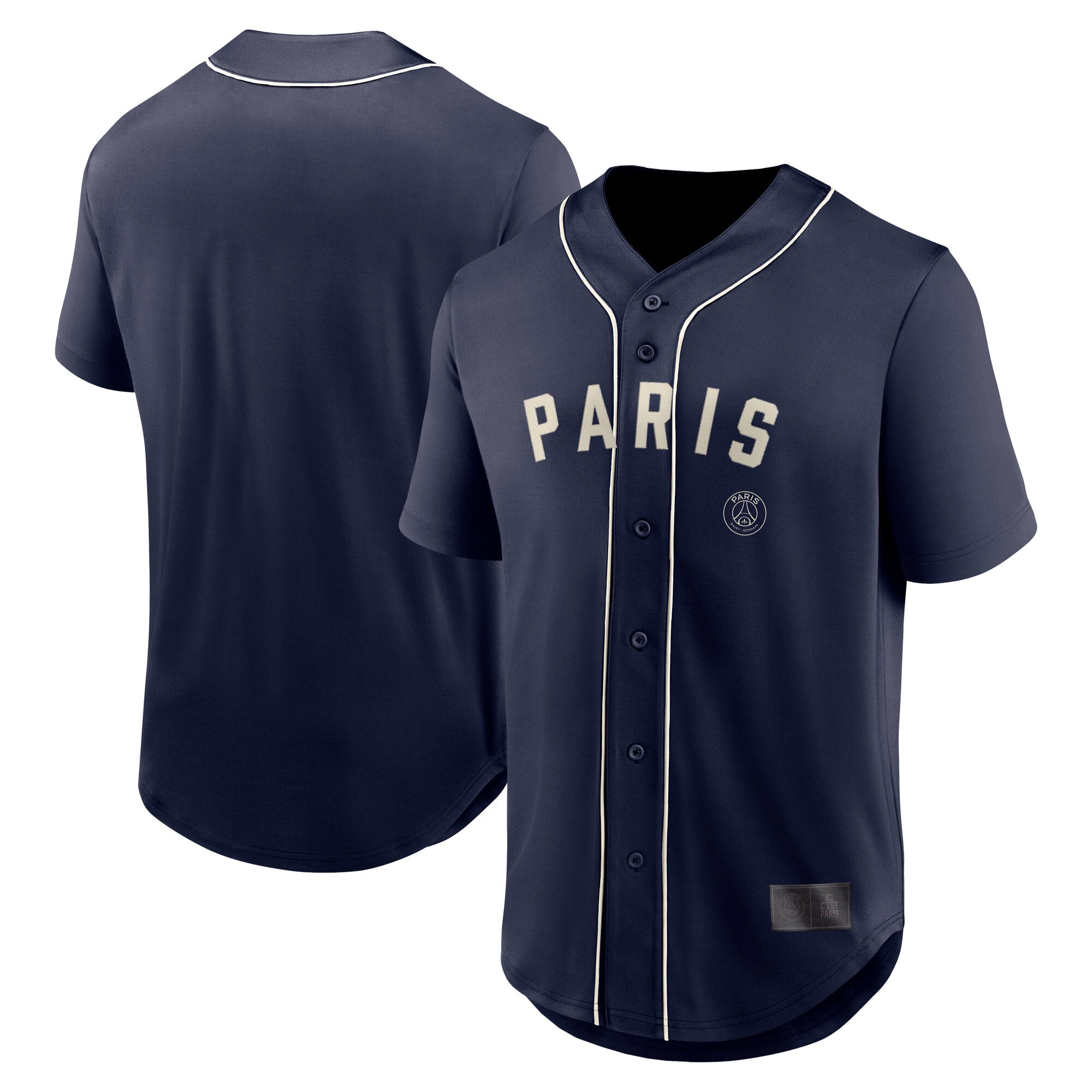 Fanatics Men's Navy Paris Saint-Germain Oversized Baseball Jersey - Navy