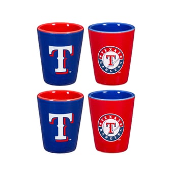 Texas Rangers Four-Pack Shot Glass Set