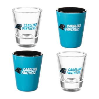 Carolina Panthers Four-Pack Shot Glass Set
