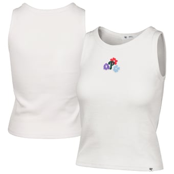 Women's '47  Cream Philadelphia Phillies Floral Logo Ribbed Baby Tank Top