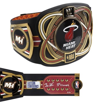 Dwyane Wade Miami Heat Autographed WWE Legacy Title Belt with "3X Champs" Inscription - Limited Edition #10/10