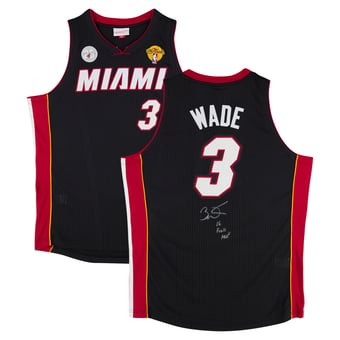 Dwyane Wade Miami Heat Autographed Black Mitchell & Ness 2012-13 Authentic Jersey with "06 Finals MVP" Inscription