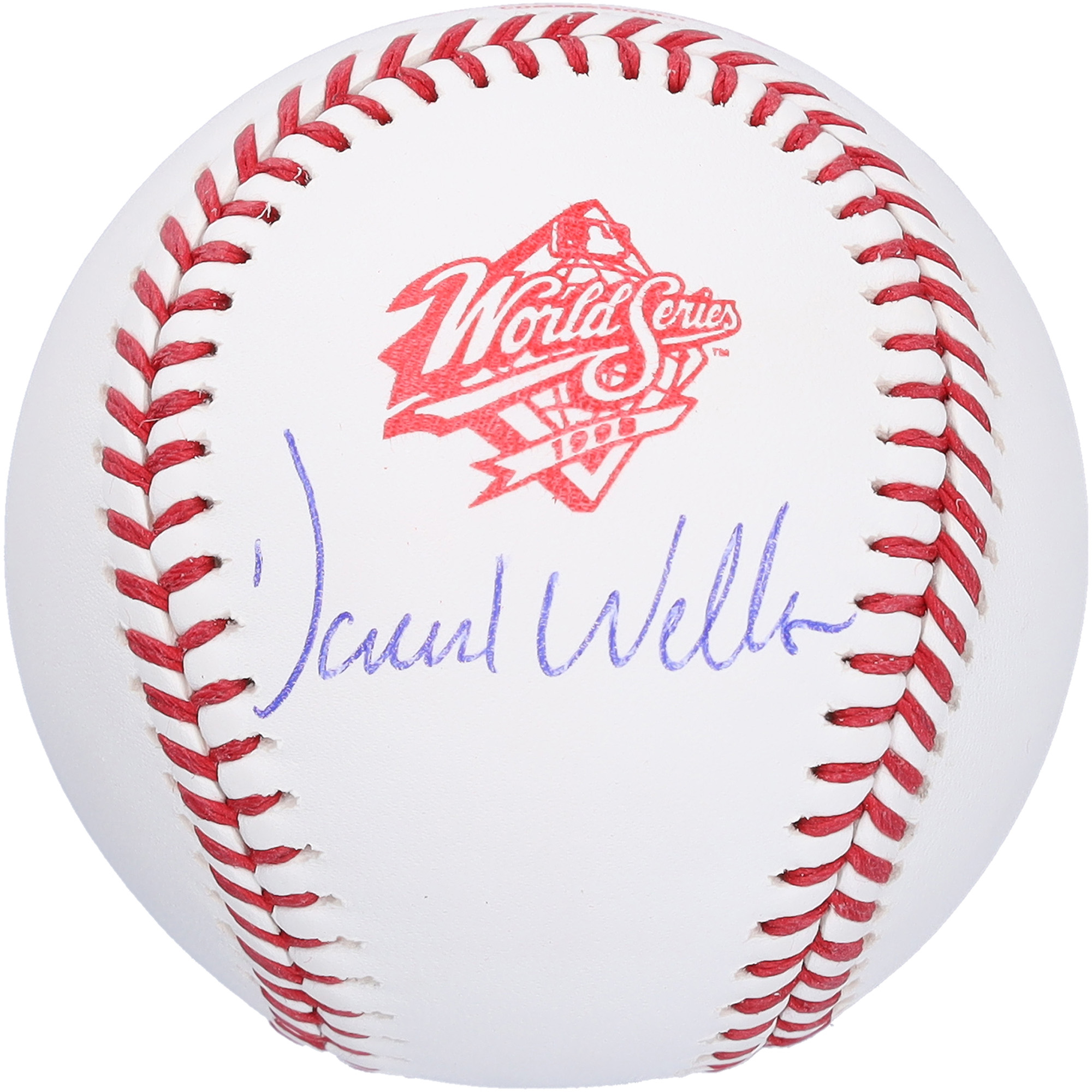 David Wells New York Yankees Autographed 1998 World Series Logo Baseball