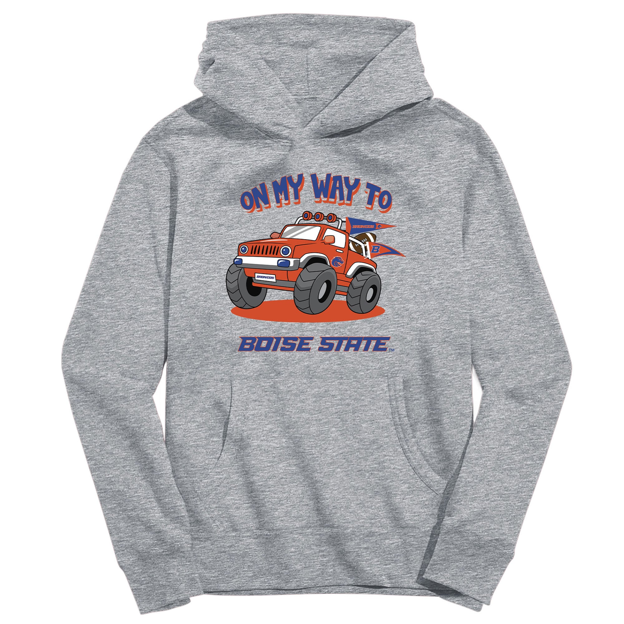 Youth Vive La Fete Gray Boise State Broncos On My Way To Pullover Hoodie