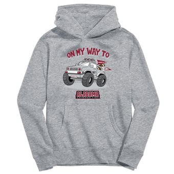 Youth Vive La Fete Gray Alabama Crimson Tide On My Way To Pullover Hoodie