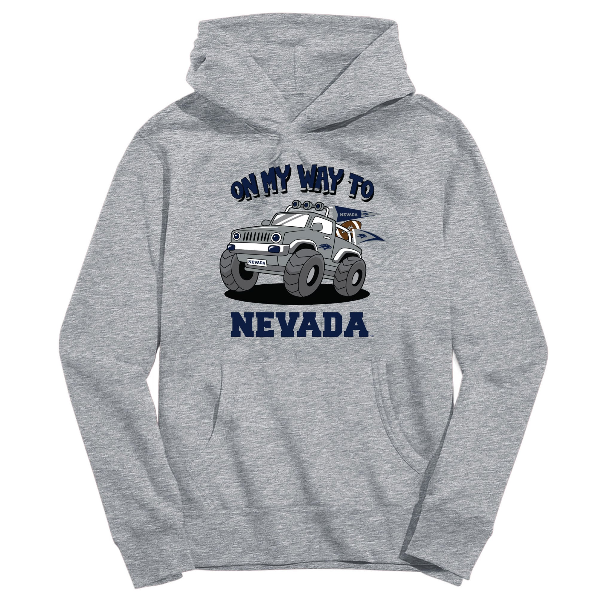Youth Vive La Fete Gray Nevada Wolf Pack On My Way To Pullover Hoodie
