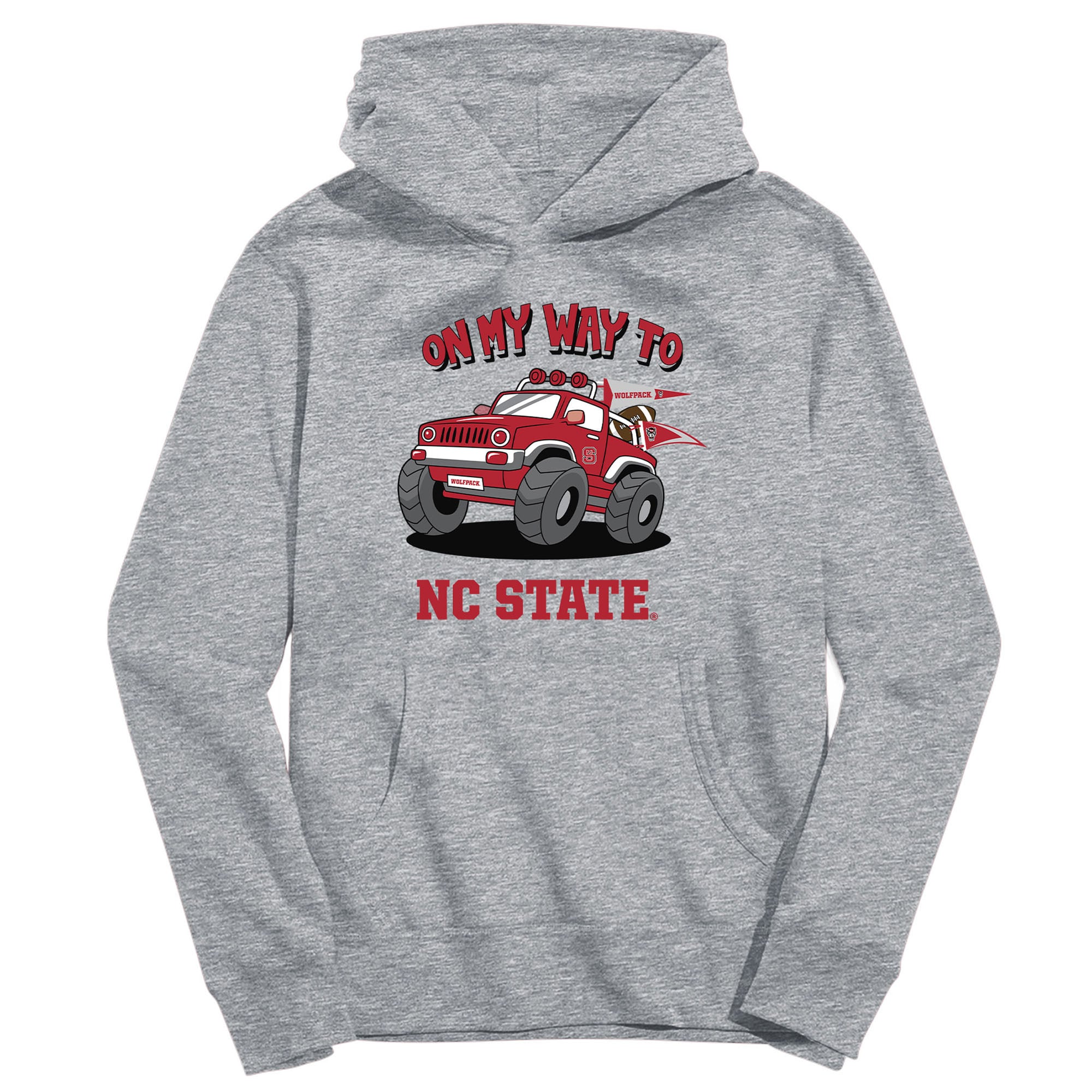 Youth Vive La Fete Gray NC State Wolfpack On My Way To Pullover Hoodie