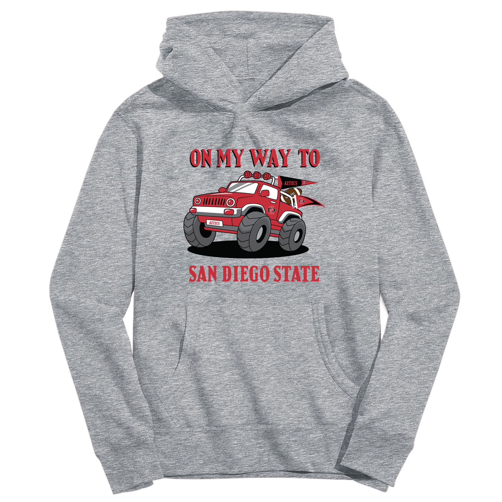 Youth Vive La Fete Gray San Diego State Aztecs On My Way To Pullover Hoodie Youth Vive La Fete Gray San Diego State Aztecs On My Way To Pullover Hoodie