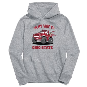 Youth Vive La Fete Gray Ohio State Buckeyes On My Way To Pullover Hoodie