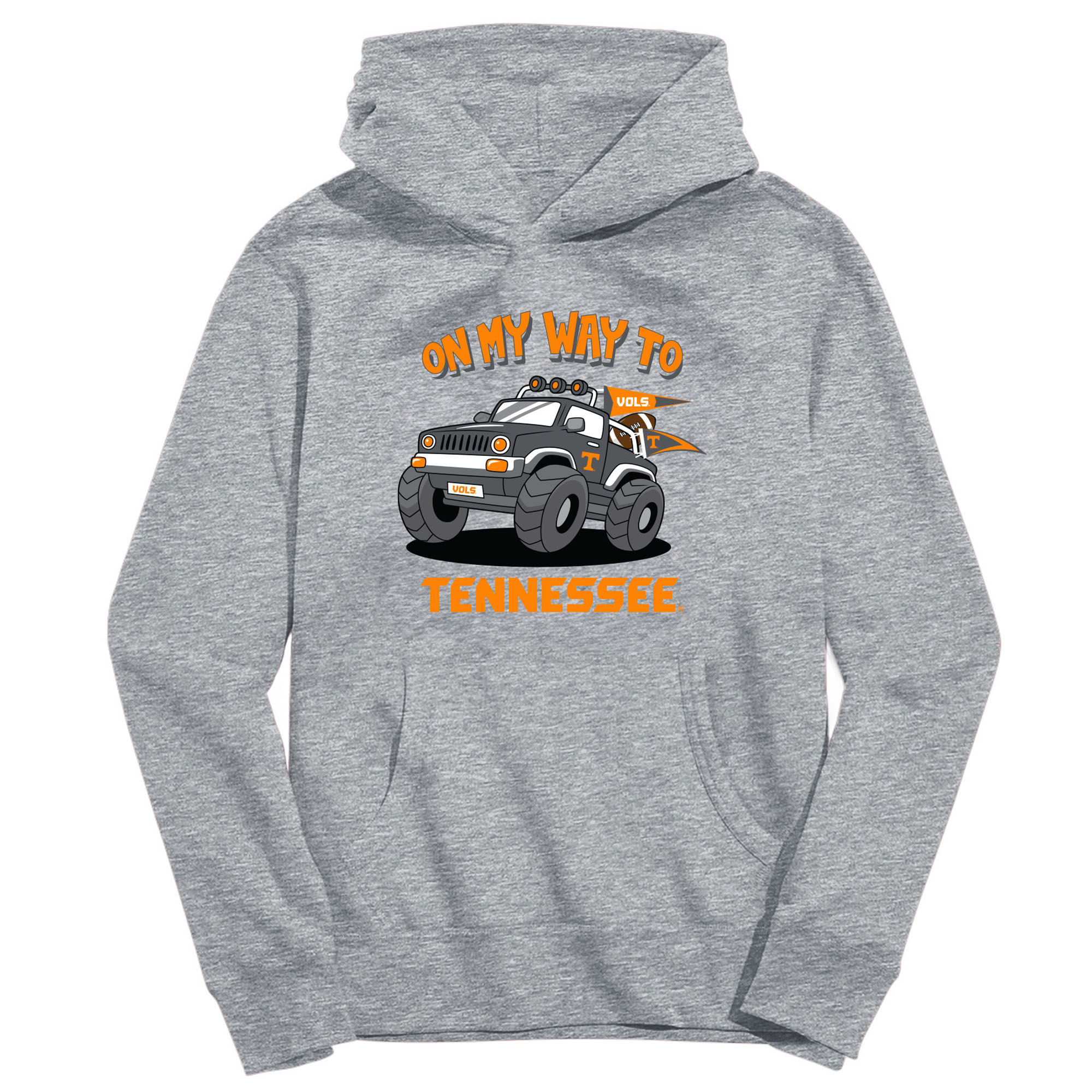 Youth Vive La Fete Gray Tennessee Volunteers On My Way To Pullover Hoodie Youth Vive La Fete Gray Tennessee Volunteers On My Way To Pullover Hoodie