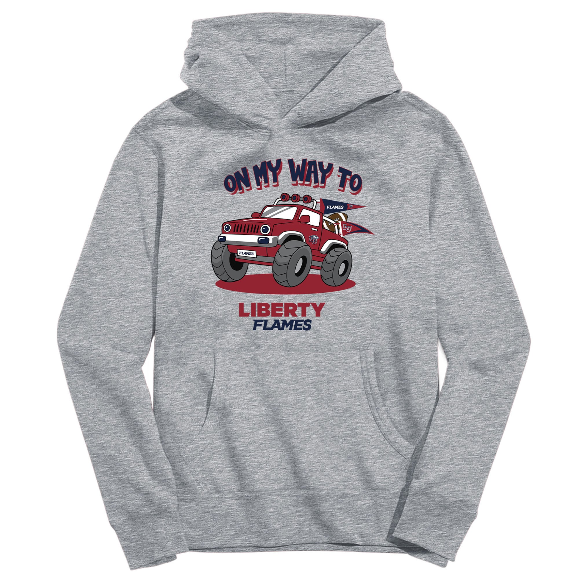 Youth Vive La Fete Gray Liberty Flames On My Way To Pullover Hoodie